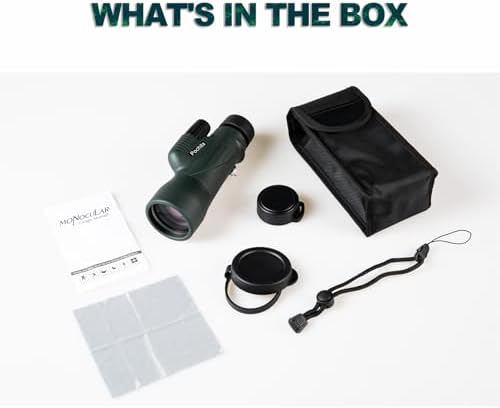 12x50 Monocular Telescope for Adults, High Powered HD Compact Monoculars Portable Handheld Telescope with BAK4 Prism FMC Lens, Waterproof Monoculars for Bird Watching Hiking Hunting Traveling Camping