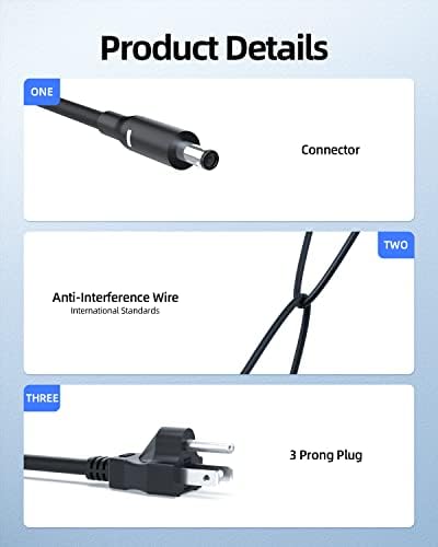 130W AC Charger Fit for Dell Vostro 7500 7590,Inspiron 7590 7591 7501 7790 5400 5401 5490 5491,XPS 15 7590 AIO Laptop Adapter Power Supply Cord