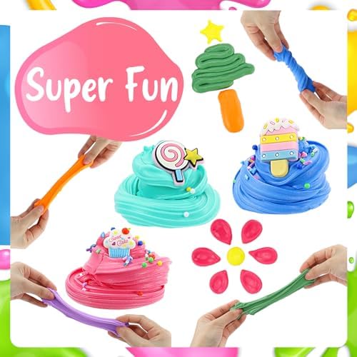 15 Pack Scented Butter Slime Set for Kids, Cloud Slime Fluffy Slime, Ice Cream Cake Kids Slime Pack, DIY Mini Slime Party Favors Toys for Toddler Boys Girls 3-12, Non Sticky Premade Butter Slime Bulk