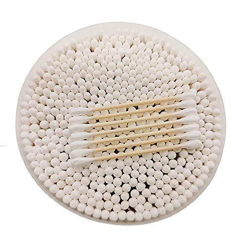 1500pcs Natural Bamboo Cotton Buds,Organic Biodegradable Cotton Swabs