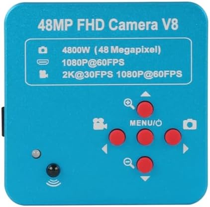1080P 60FPS 2K 4800W 48MP HDMI USB 16G TF Industrial Electronic Digital Video Microscope Camera Magnifier for Phone PCB Repair(LED with 130x-01)