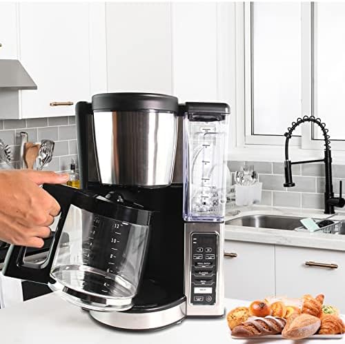 12-Cup Replacement Glass Carafe Pot Compatible with Ninja Coffee Brewer Maker Models CE251 CE201 CE201C CE200 CE200C Model# XGLSLID200