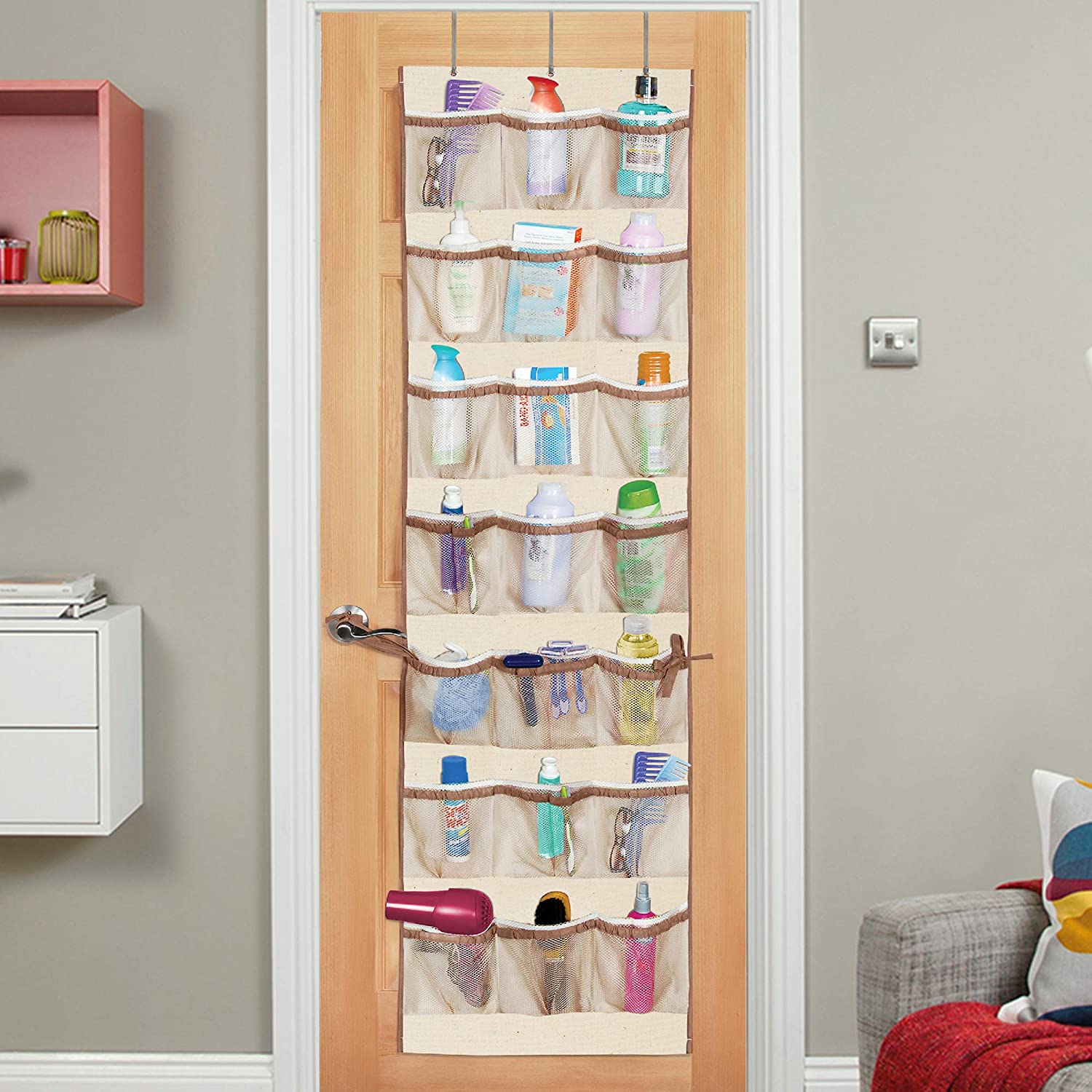 Fabric Over-The-Door Organizer with 42 Pockets