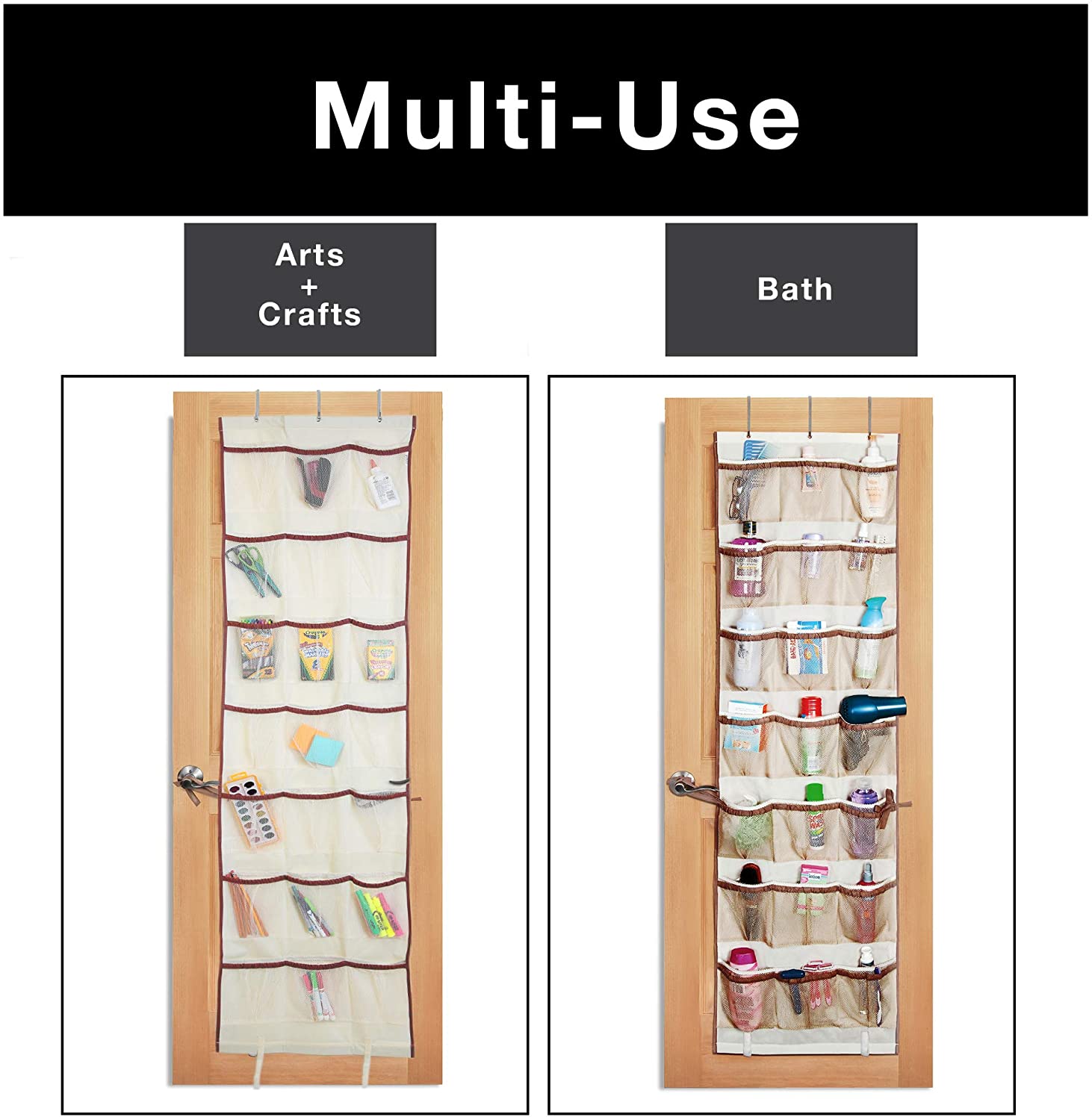 Fabric Over-The-Door Organizer with 42 Pockets