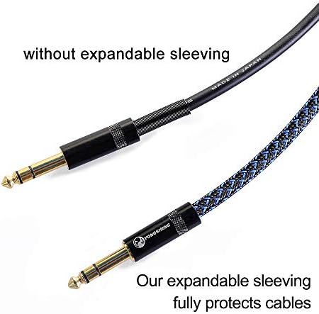 100ft - 3/8 inch PET Expandable Braided Sleeving – BlackBlue – Alex Tech Braided Cable Sleeve