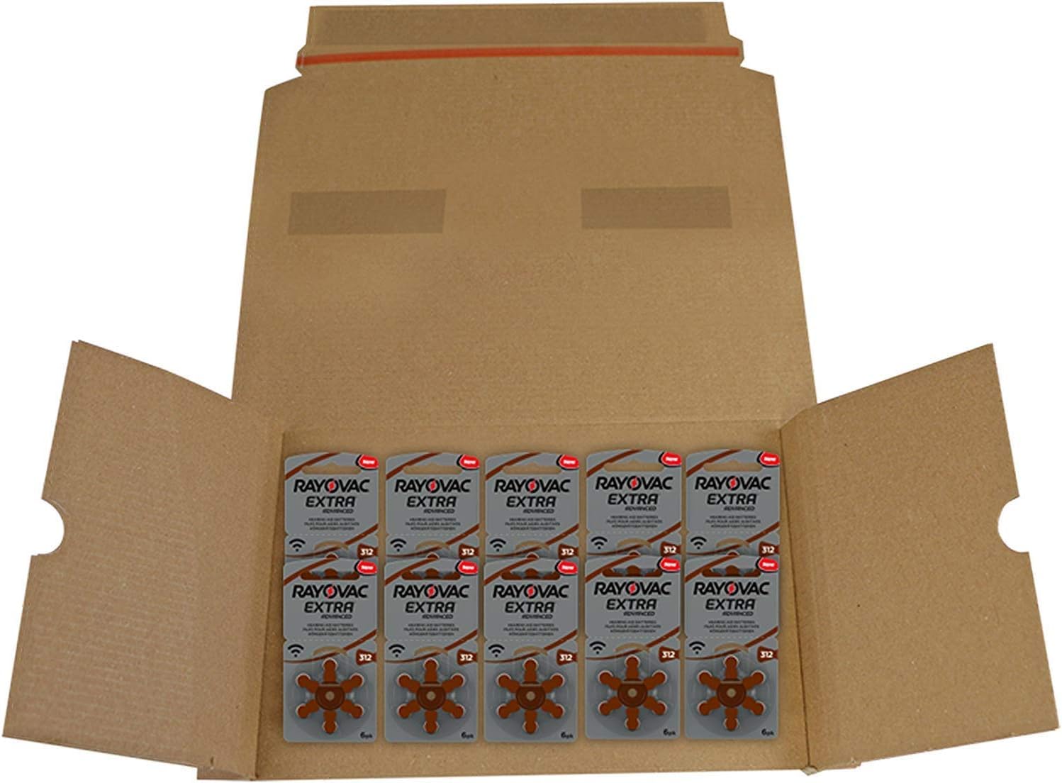 120 x Size 312 Rayovac Extra Advanced Hearing Aid Batteries