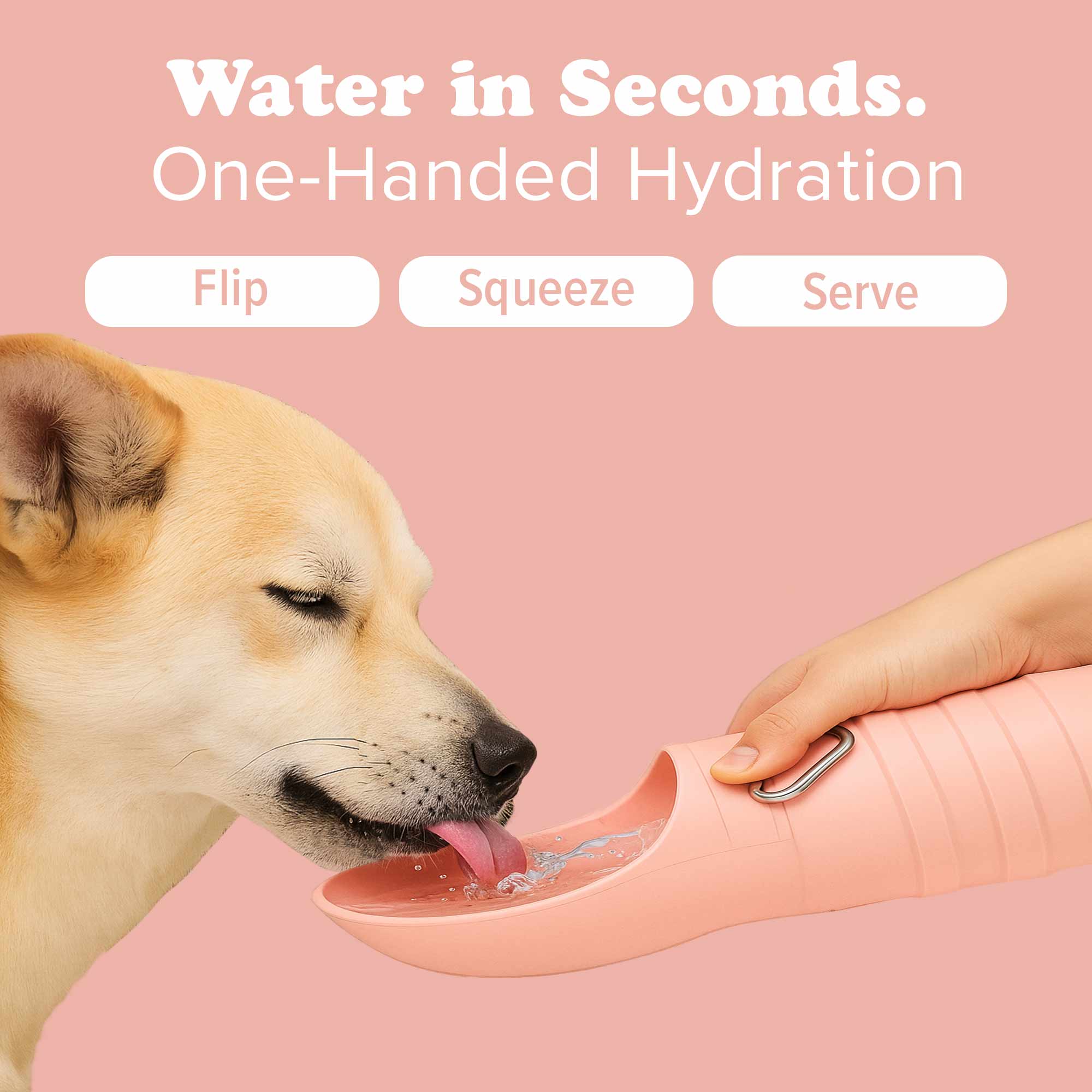 Puppington Collapsible Water Bottles for Dogs - Leakproof, Compact, BPA free