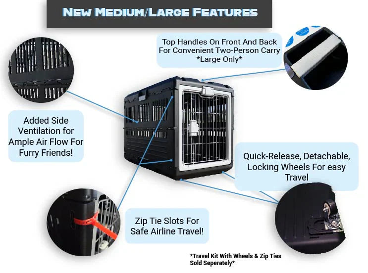 Mirapet Collapsible Hard-Sided Pet Crate –  Easy Travel & Storage