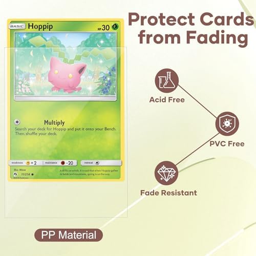 1200 Count Card Sleeves, Clear Baseball Card Sleeves, Soft Trading Card Sleeve Fit for MTG, TCG, Baseball Cards, Football Cards, Game Cards