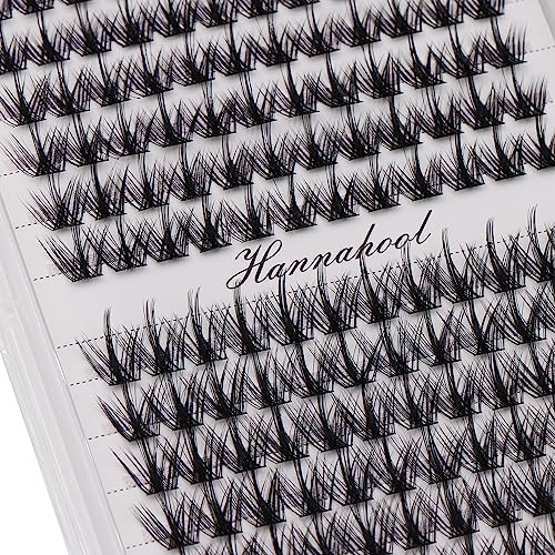 12rows-Large Tray Mixed 8-10-12-14-16mm/Mixed 14-15-16mm/Mixed14mm-16mm/Mixed 18-20mm Wide Stem Individual False Eyelashes Dramatic Black Cluster Eyelashes (MY008-14-16MM MIX)