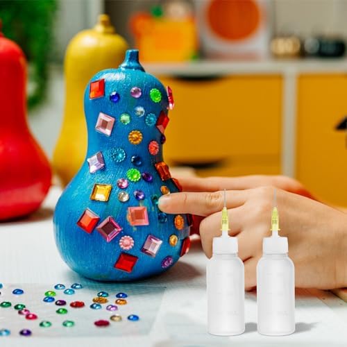 100ml Glue Precision Tip Applicator Bottle,Needle Tip Squeeze Bottle with 14ga 16ga 18ga 20ga 25ga Blunt Needle Oiler and Storage Caps