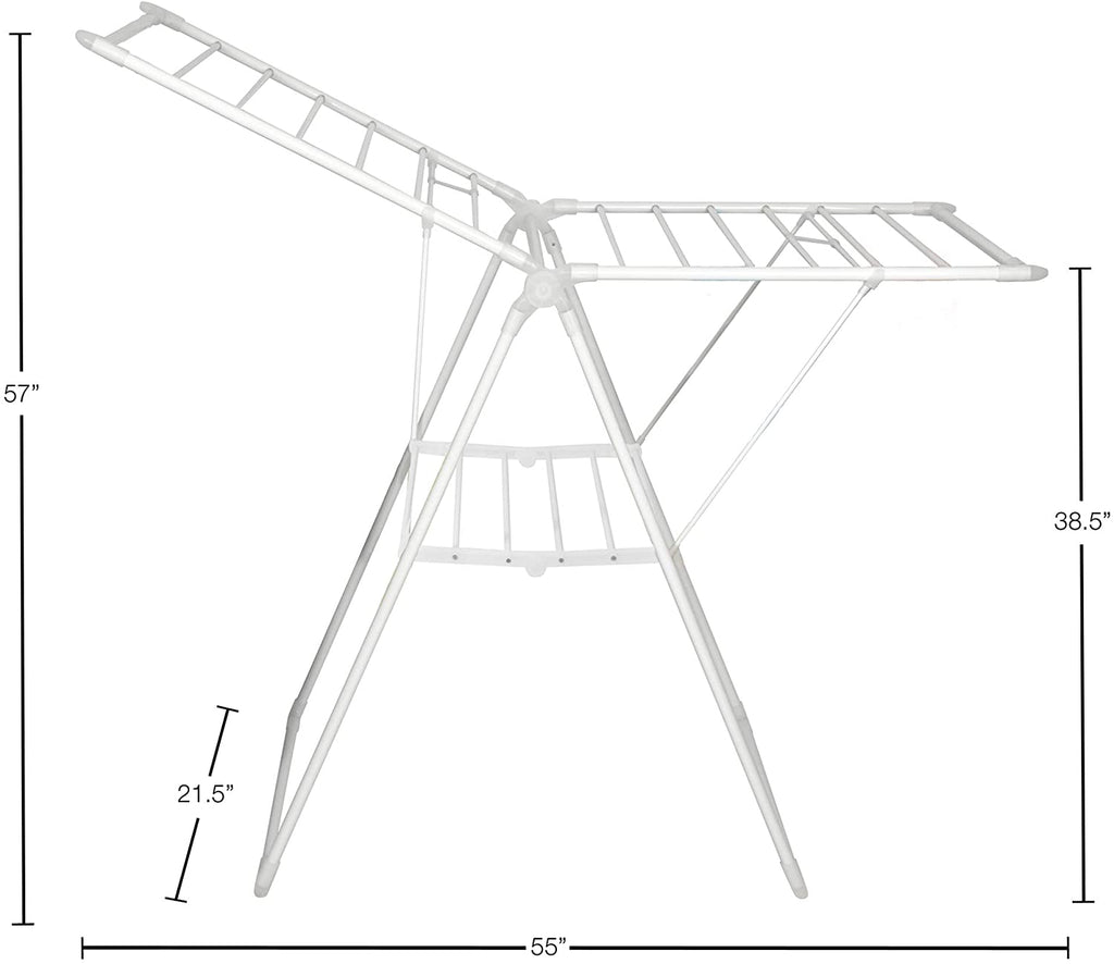 Foldable Clothes Drying Rack with Adjustable Wings
