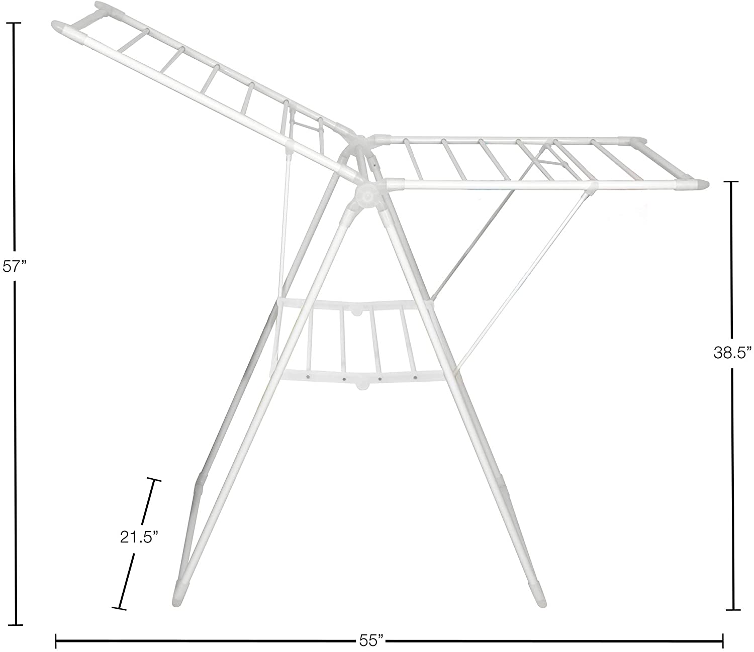 Foldable Clothes Drying Rack with Adjustable Wings