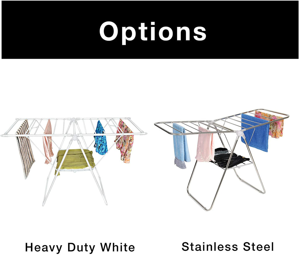 Foldable Clothes Drying Rack with Adjustable Wings