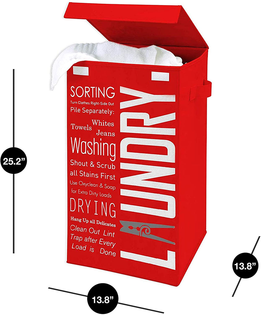 Foldable Laundry Hamper with Lid and Logo Design