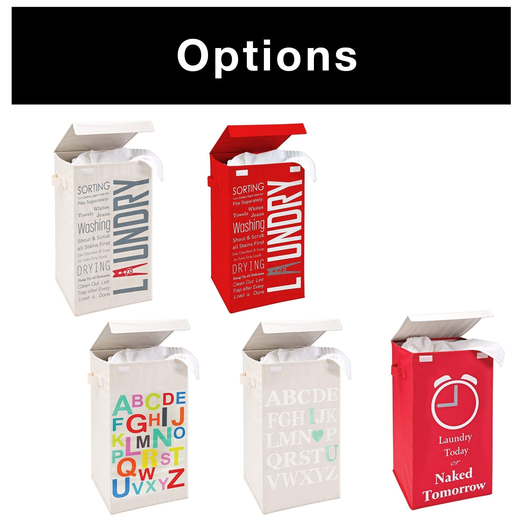 Foldable Laundry Hamper with Lid and Logo Design