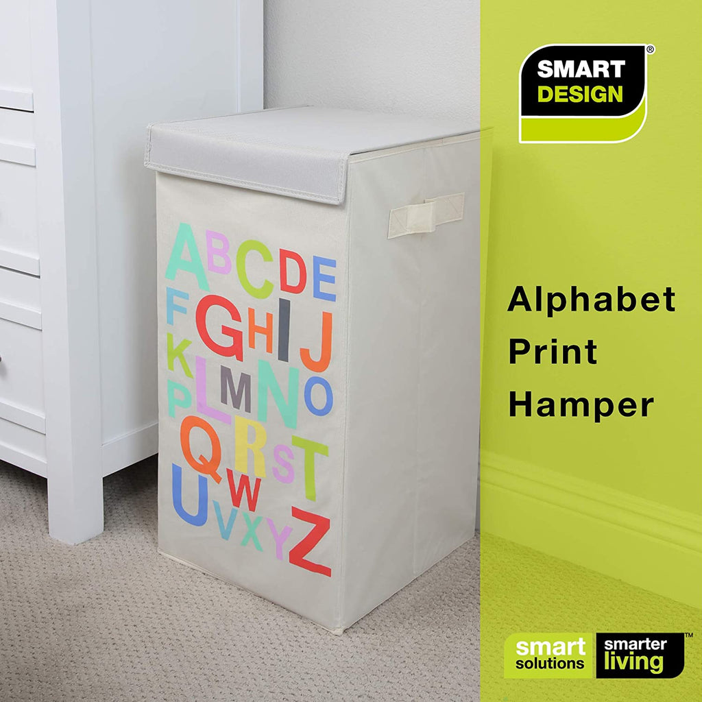 Foldable Laundry Hamper with Lid and Logo Design