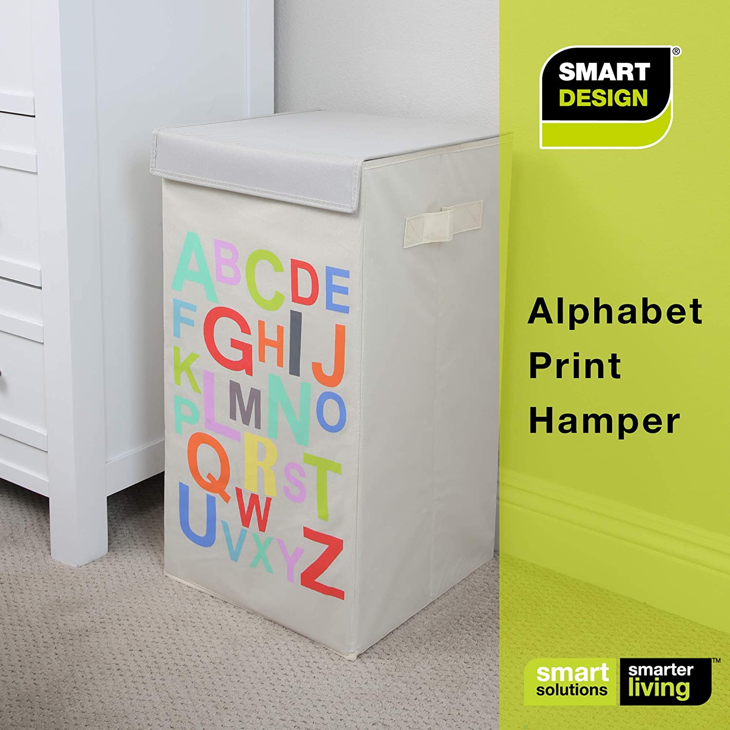 Foldable Laundry Hamper with Lid and Logo Design