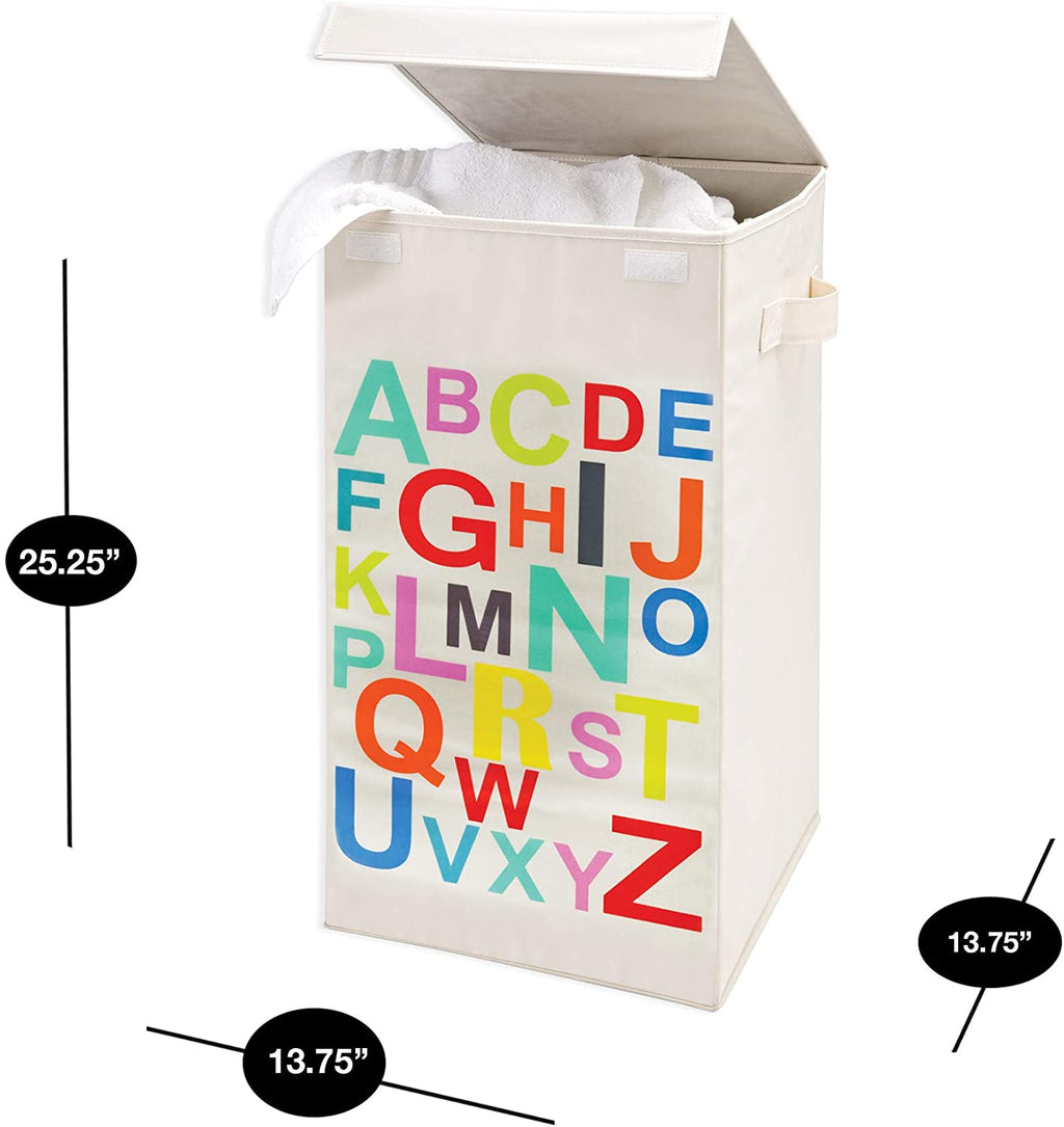 Foldable Laundry Hamper with Lid and Logo Design