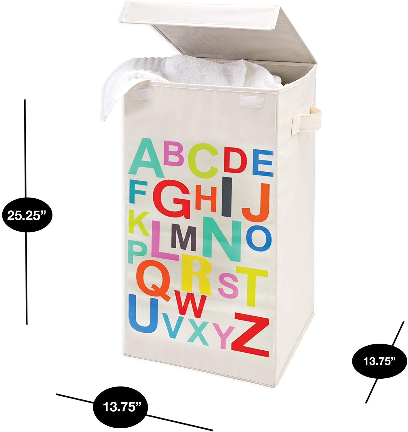 Foldable Laundry Hamper with Lid and Logo Design