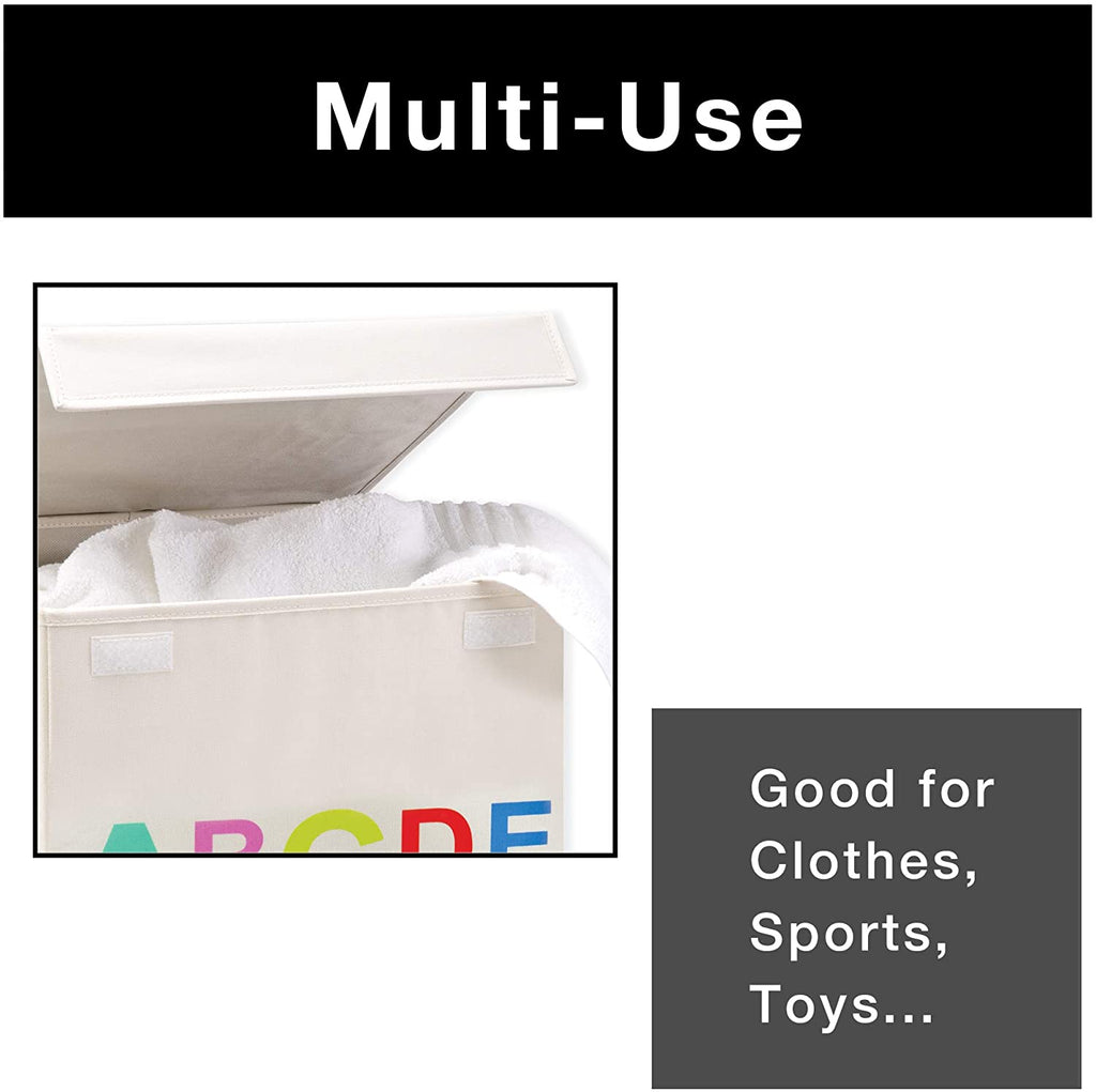 Foldable Laundry Hamper with Lid and Logo Design