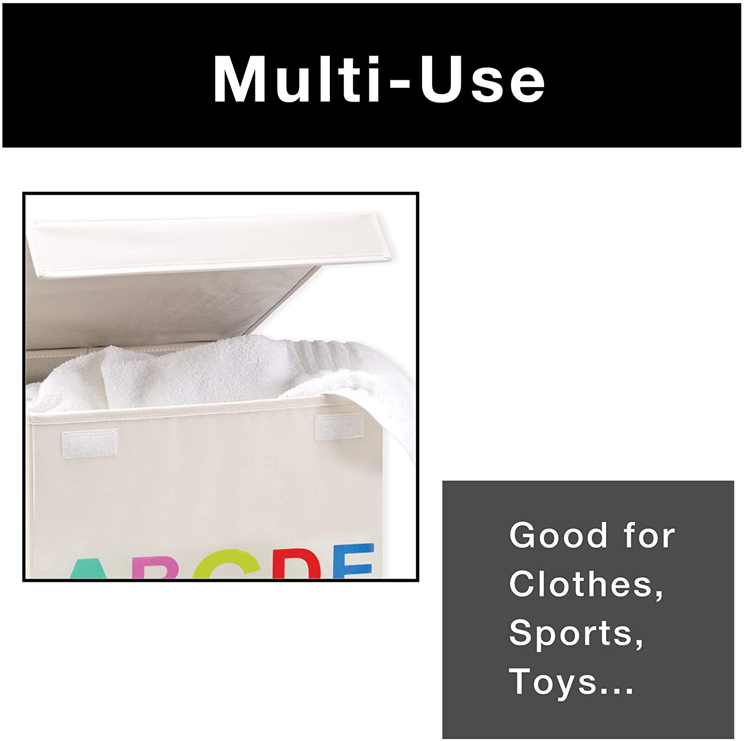 Foldable Laundry Hamper with Lid and Logo Design