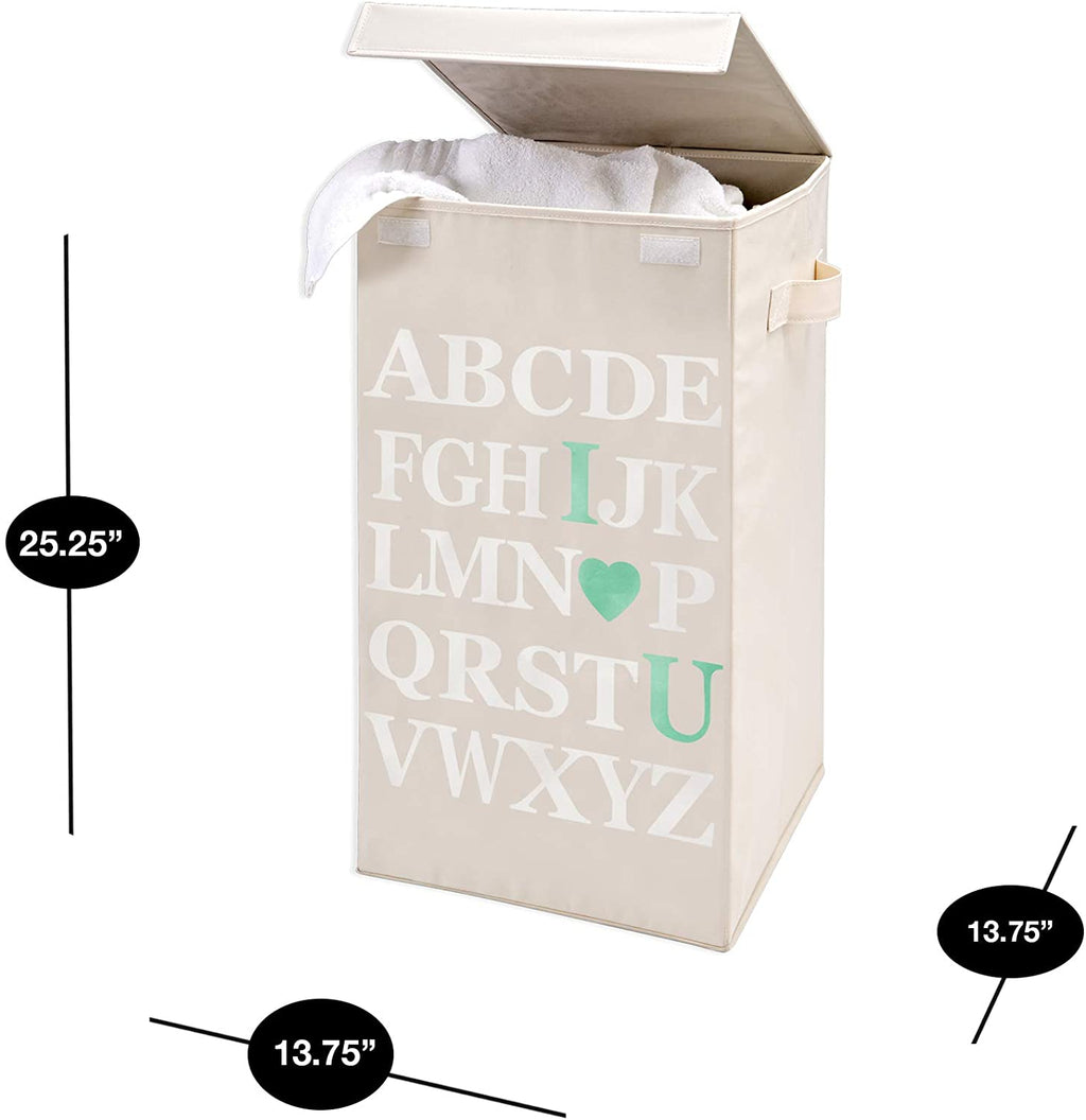 Foldable Laundry Hamper with Lid and Logo Design