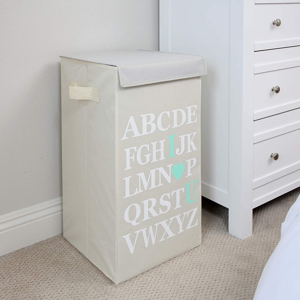 Foldable Laundry Hamper with Lid and Logo Design