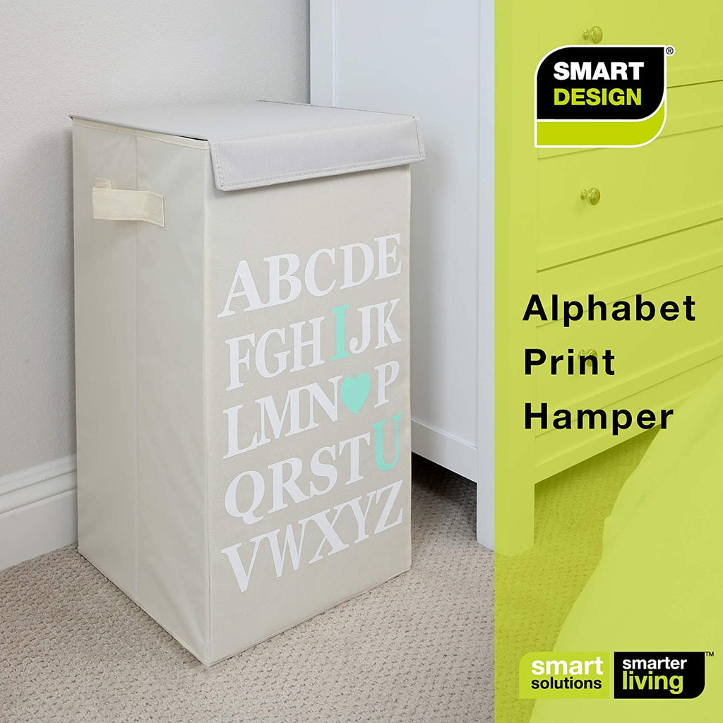 Foldable Laundry Hamper with Lid and Logo Design