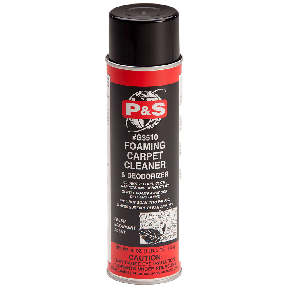 P&S Foaming Carpet Cleaner & Deodorizer, Fresh Spearmint Scent - 19 oz.
