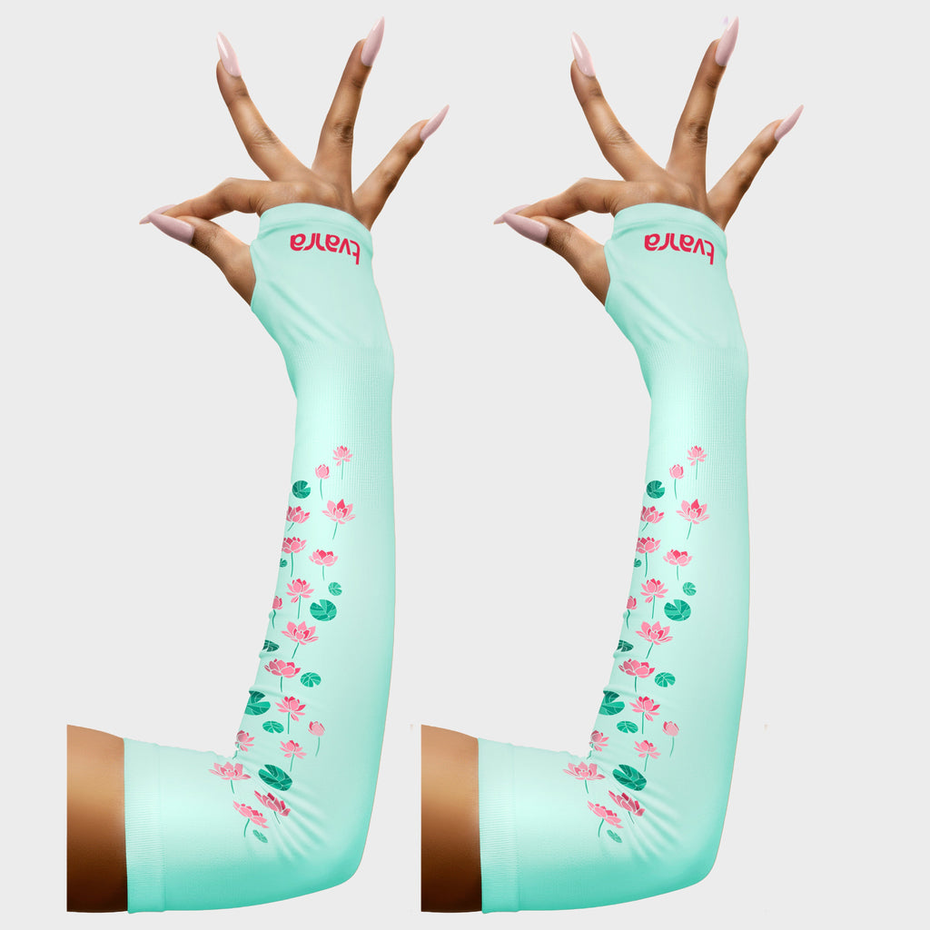 Padmaa Arm Sleeves for Women - Mint Green