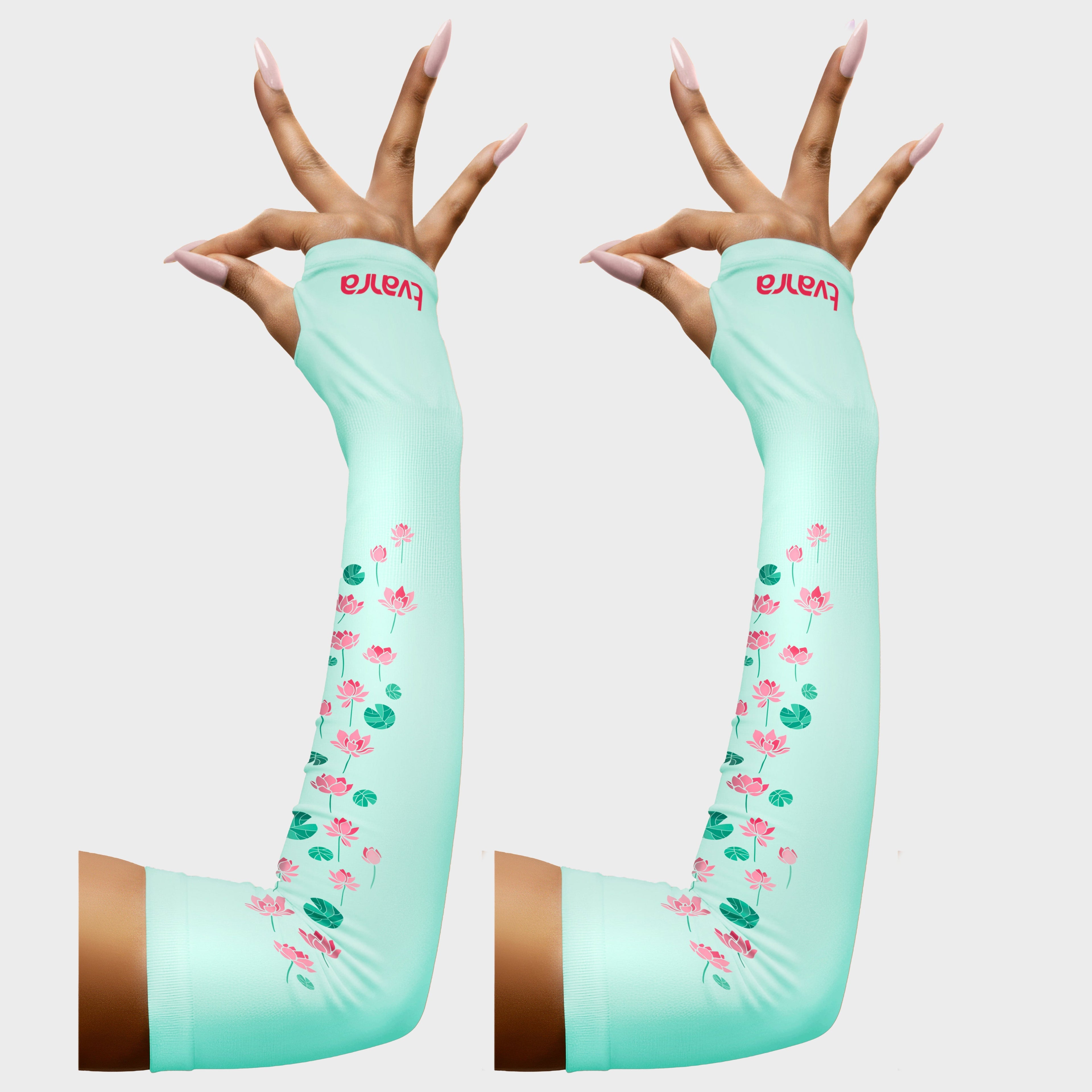 Padmaa Arm Sleeves for Women - Mint Green