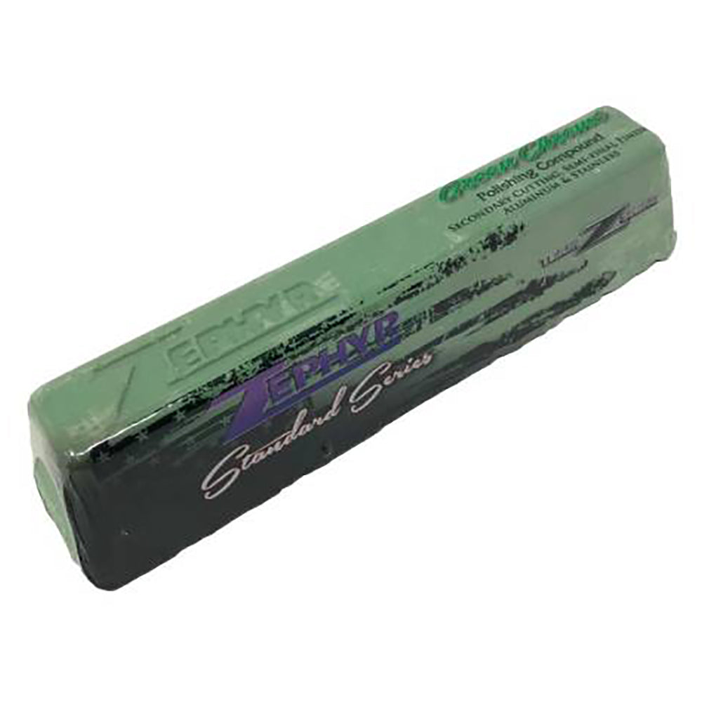 Zephyr Standard Series Metal Polishing Compound Bar - Green Chrome, Secondary Cut