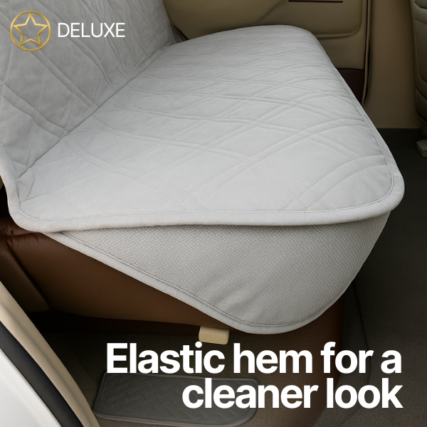 Formosa Covers Car Seat Luxury Bench Cover For Dogs and Pets Grey