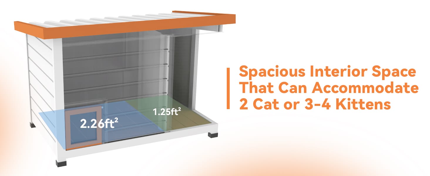 PETSFIT Heated Cat House Outdoor [Only available in the USA]