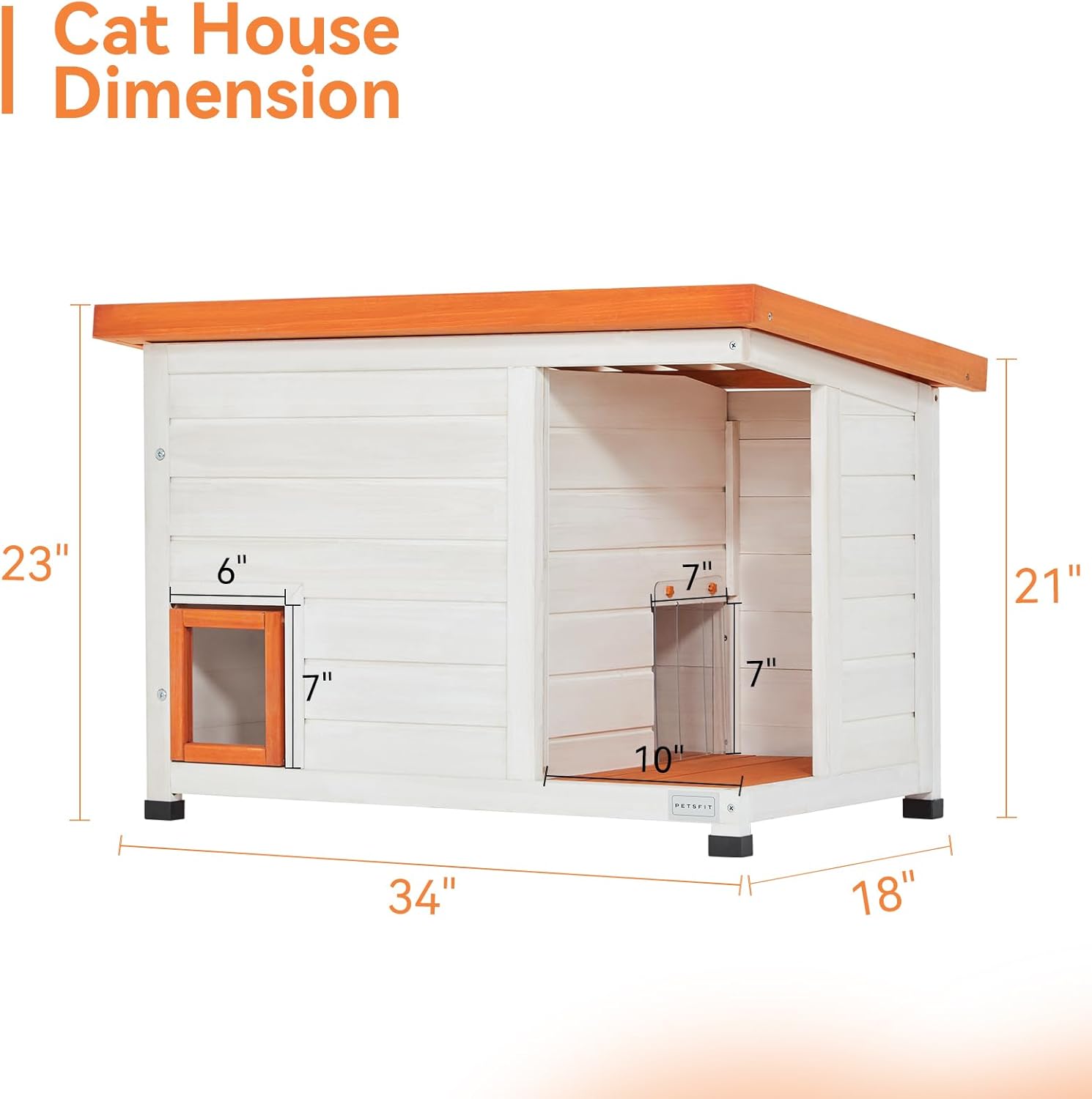 PETSFIT Heated Cat House Outdoor [Only available in the USA]