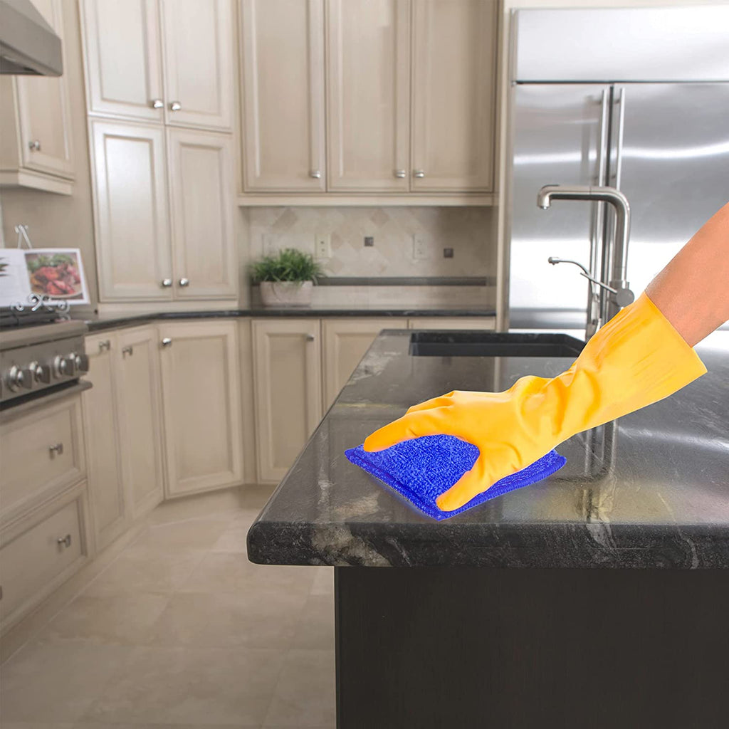 Heavy Duty Scrub Sponge with Odorless Bamboo and Rayon Fiber