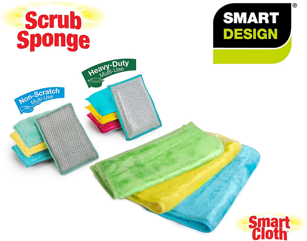 Heavy Duty Scrub Sponge with Odorless Bamboo and Rayon Fiber