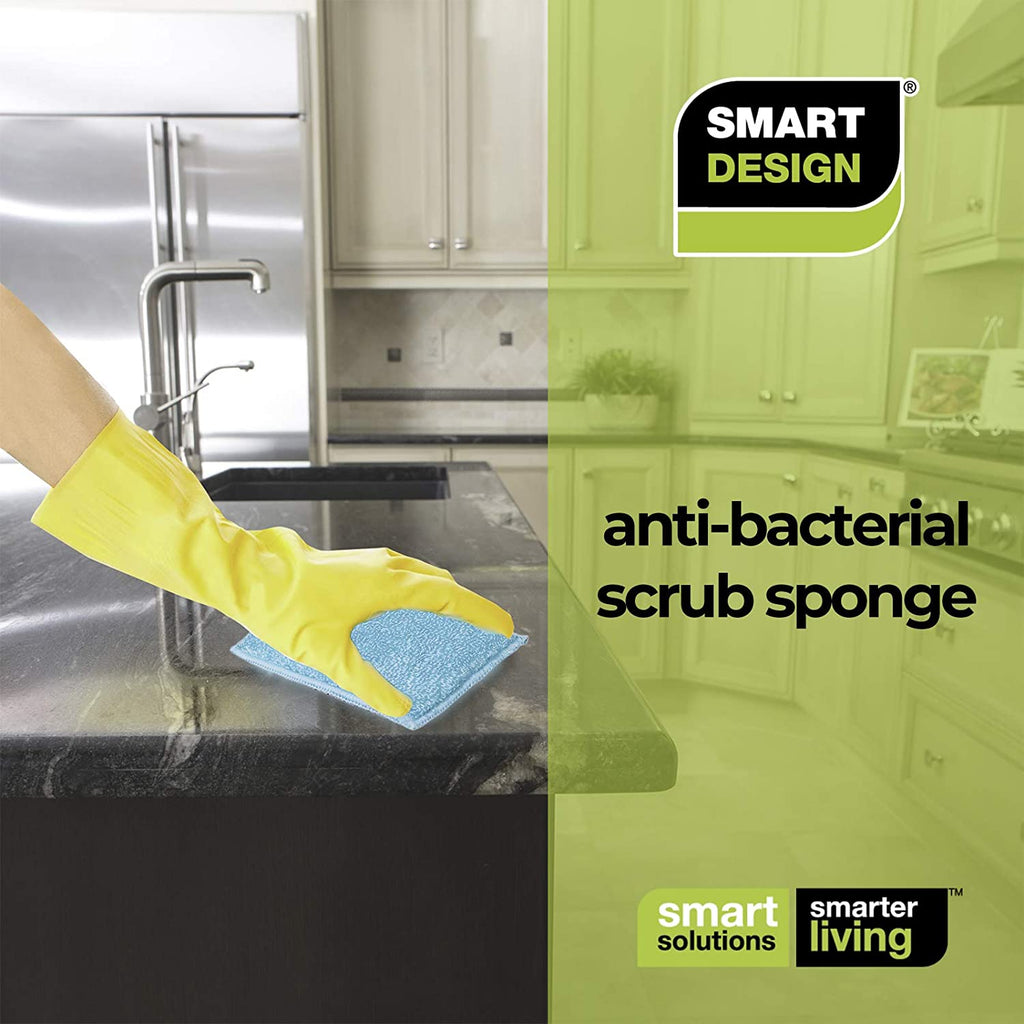 Heavy Duty Scrub Sponge with Odorless Bamboo and Rayon Fiber