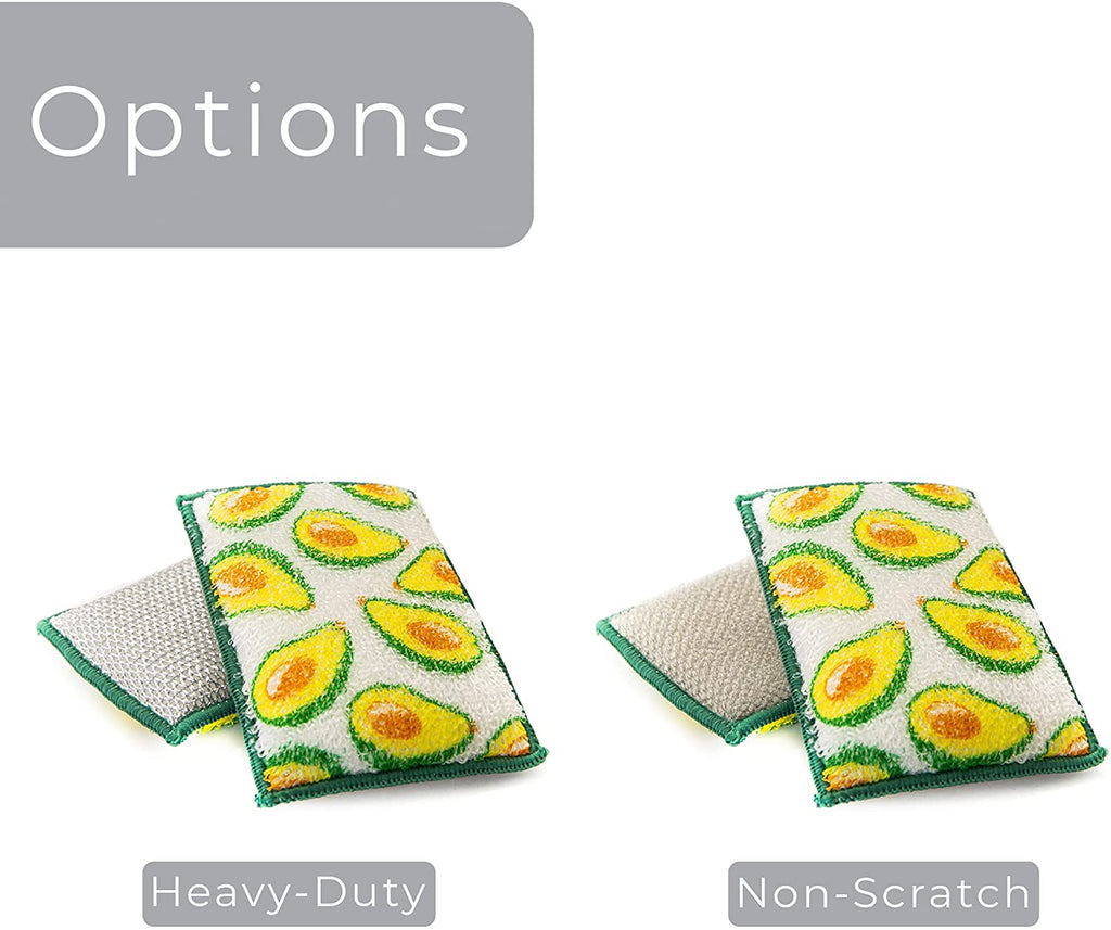 Heavy Duty Scrub Sponge with Odorless Bamboo and Rayon Fiber