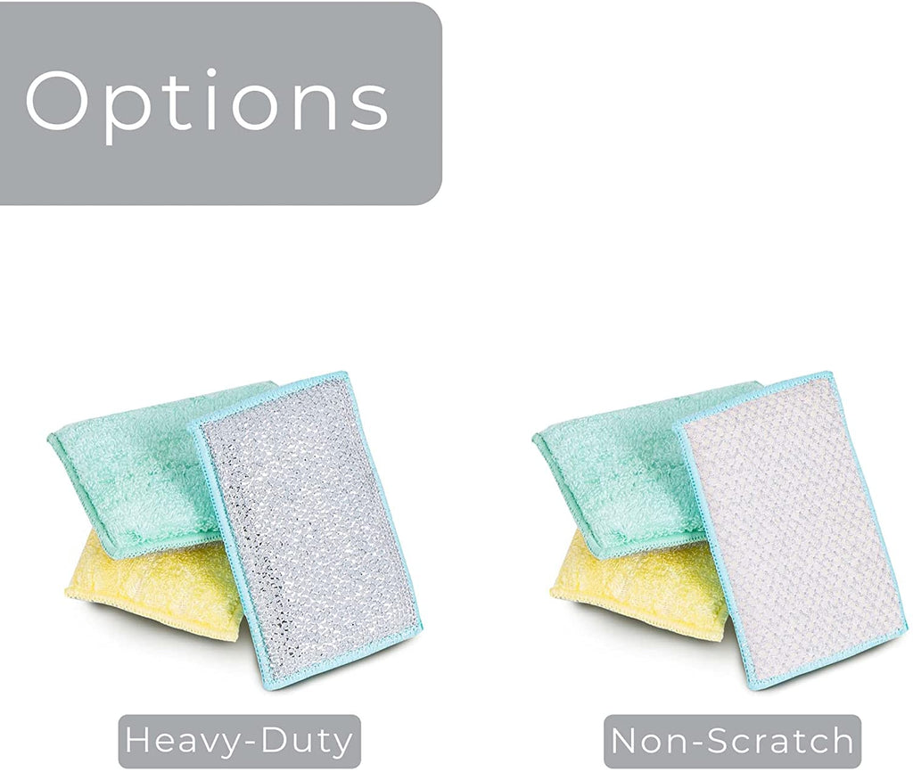 Heavy Duty Scrub Sponge with Odorless Bamboo and Rayon Fiber