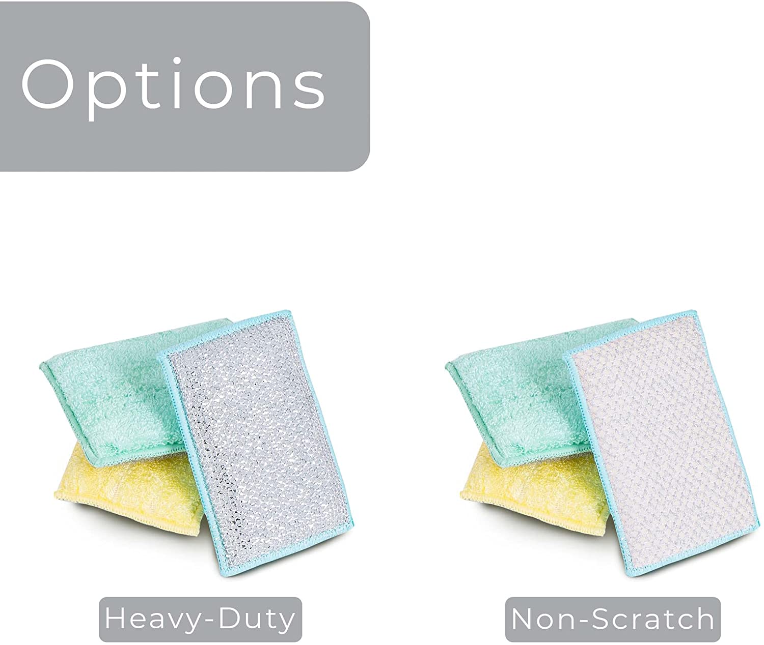 Heavy Duty Scrub Sponge with Odorless Bamboo and Rayon Fiber
