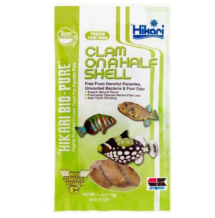 Hikari Bio-Pure Frozen Clam On A Half Shell - Flat Pack - 4 oz