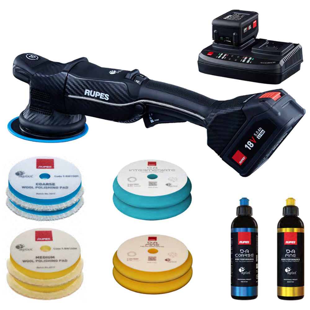 RUPES HLR15 Bigfoot iBrid Polisher, HLR15/CB2/BAS - Basic Kit