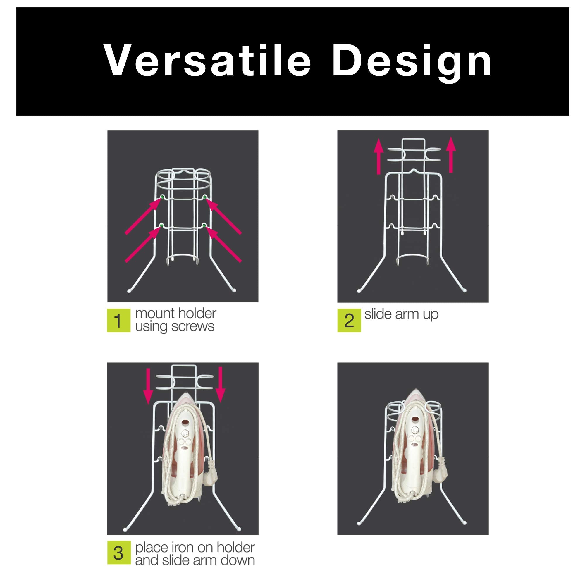 Iron and Ironing Board Holder