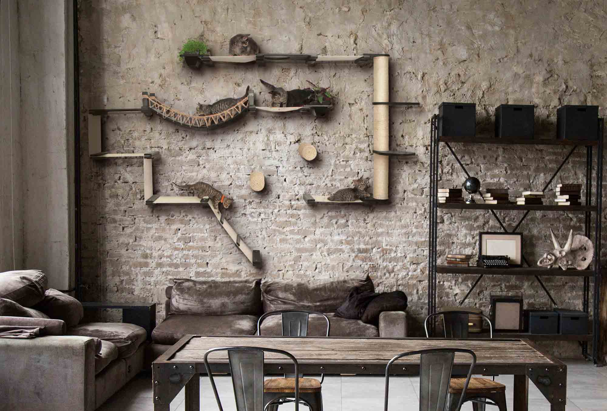 The Juggernaut - Indoor Cat Playground for Wall by Catastrophic Creations