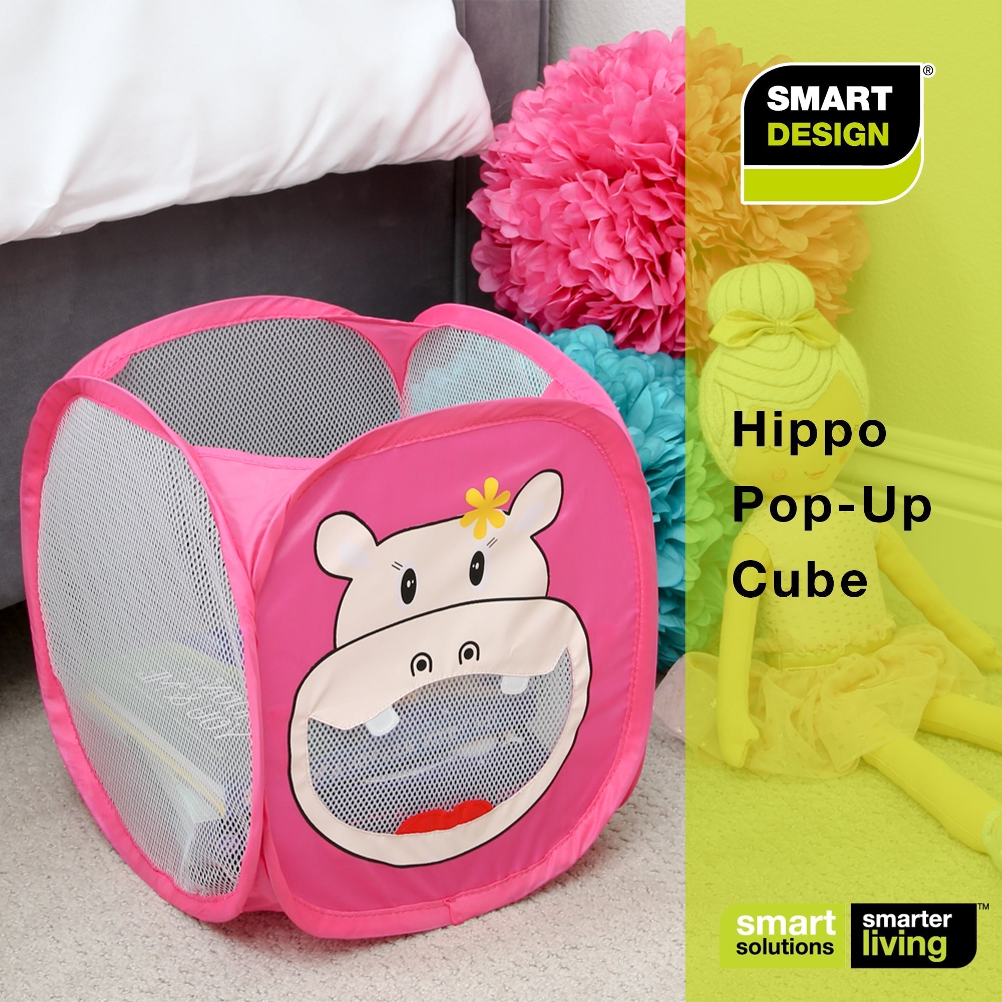 Kids Pop Up Organizer Cube with Animal Print