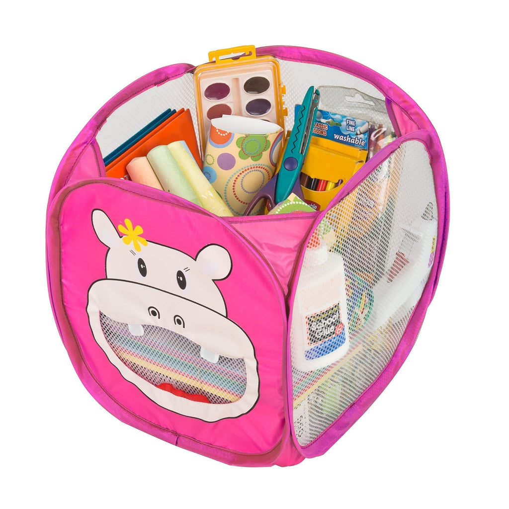 Kids Pop Up Organizer Cube with Animal Print