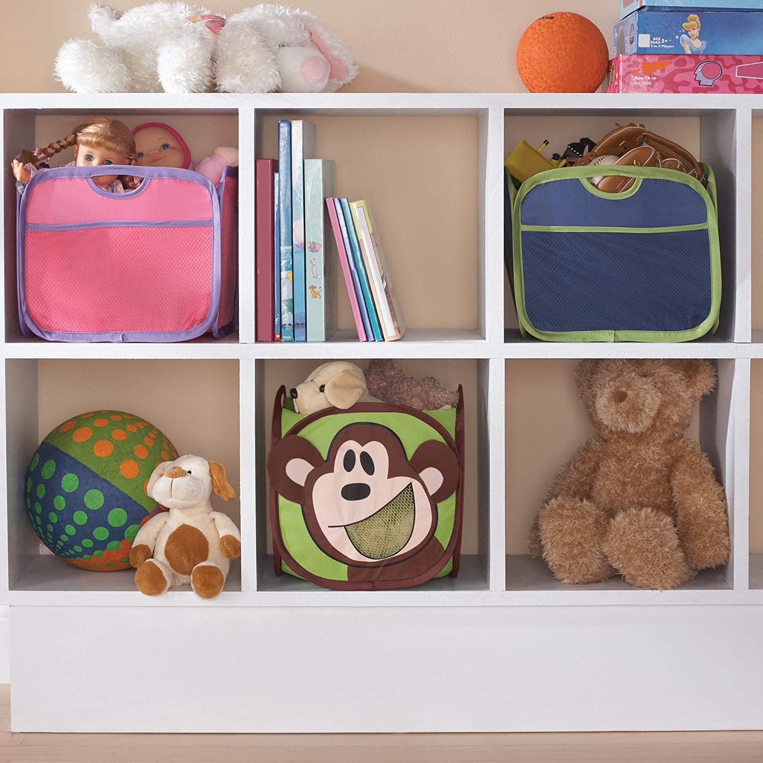 Kids Pop Up Organizer Cube with Animal Print