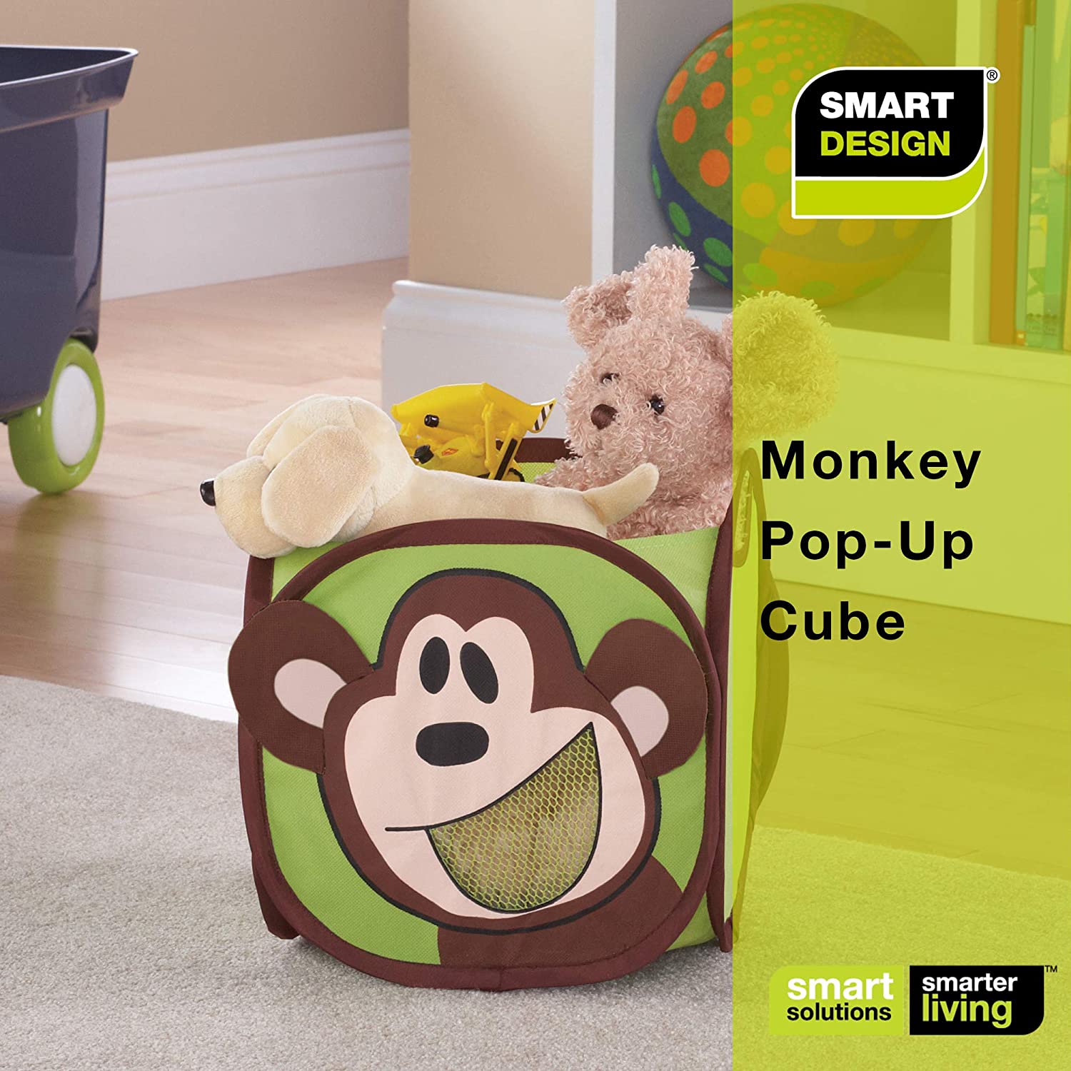 Kids Pop Up Organizer Cube with Animal Print